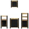 vidaXL Bathroom Furniture Set 4 pcs Brown and Black Solid Mango Wood