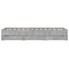 vidaXL Bed Frame with Drawers without Mattress Concrete Grey 100x200 cm