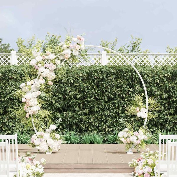 vidaXL Wedding Arch White 223 x 45 x 201 cm Steel