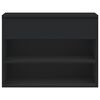 vidaXL Shoe Bench Black 60x30x45 cm Engineered Wood