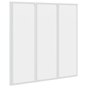 Shower Bath Screen Wall 117 x 120 cm 3 Panels Foldable