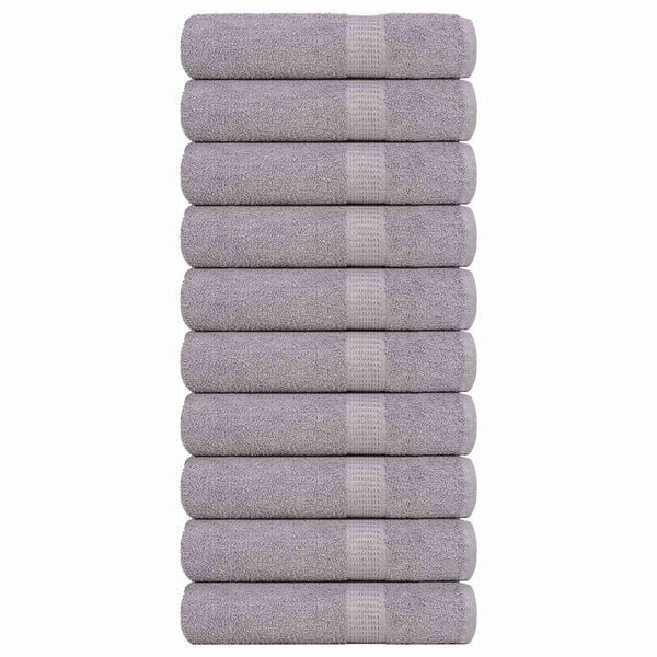 vidaXL Bath Towels "FROGN" 10 pcs Grey 100x150 cm 360 gsm