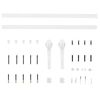 vidaXL Sliding Door Hardware Kit 200 cm Steel White