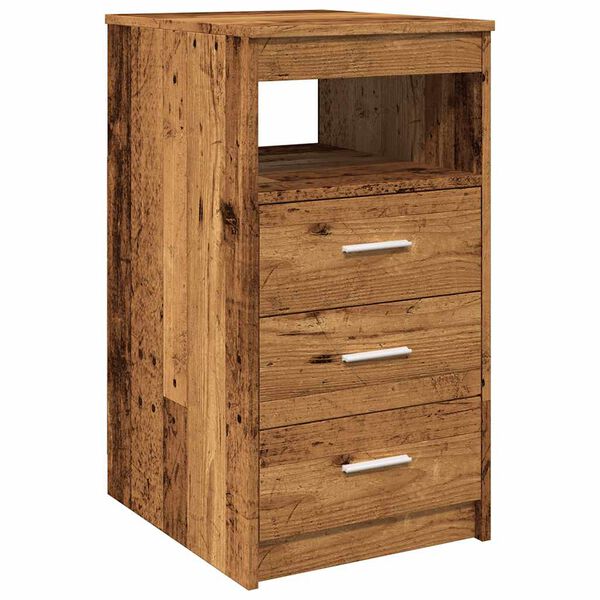 vidaXL Drawer Cabinet Old Wood 40x50x76 cm Engineered Wood