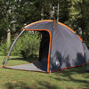 vidaXL Tent Cabin with Roof Grey and Orange 370 x 230 x 185 cm