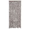 vidaXL Fly Curtain Brown and White 90x200 cm Chenille