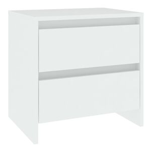 vidaXL Bedside Cabinet White 45x34.5x44.5 cm Engineered Wood