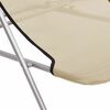 vidaXL Folding Beach Chairs 2 pcs Cream Textilene&Powder-coated Steel