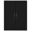 vidaXL Wall Mounted Cabinets 2 pcs Black Engineered Wood