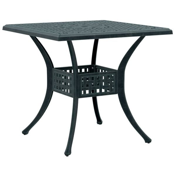 vidaXL Garden Table Green 80x80x75 cm Cast Aluminium
