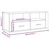vidaXL TV Cabinet High Gloss White 100x35x40 cm Engineered Wood