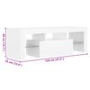 vidaXL TV Cabinet with LED Lights White 120x35x40 cm