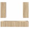 vidaXL 4 Piece TV Cabinet Set Sonoma Oak Engineered Wood