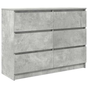 vidaXL Sideboard Concrete Grey 100x35x76 cm Engineered Wood