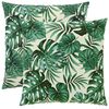 vidaXL Cushion Cover 2 pcs HEERLEN Leaf Pattern 80 x 80 cm Polyester