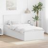 vidaXL Bed Frame with Headboard White 100 x 200 cm Engineered Wood
