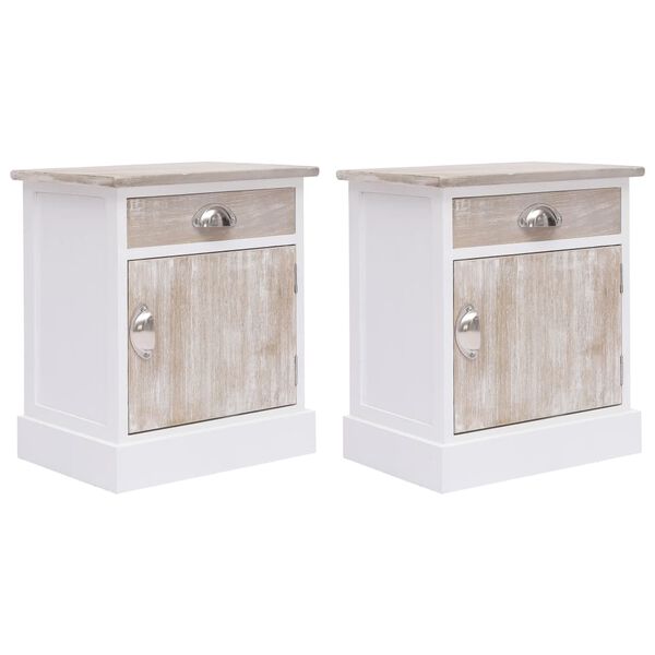 vidaXL Bedside Cabinets 2 pcs 38x28x45 cm Paulownia Wood