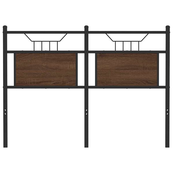 vidaXL Replace Headboard Brown Oak 120 cm Engineered Wood and Steel
