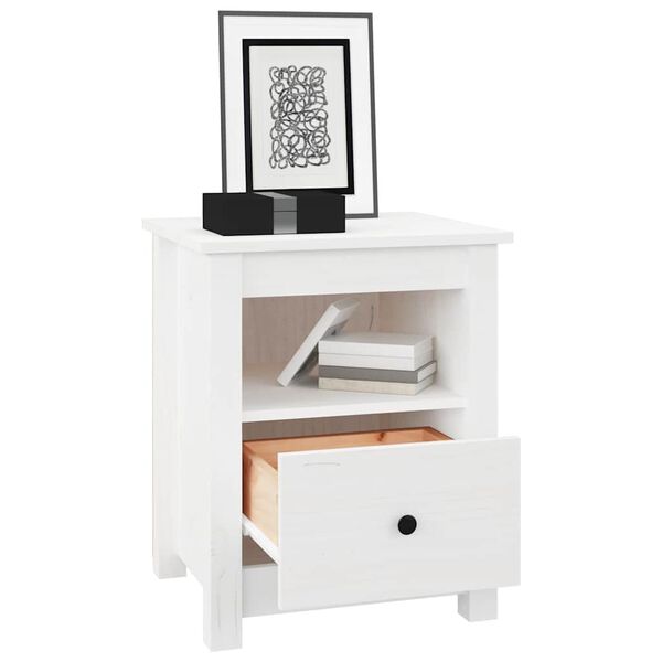 vidaXL Bedside Cabinets 2 pcs White 40x35x49 cm Solid Wood Pine