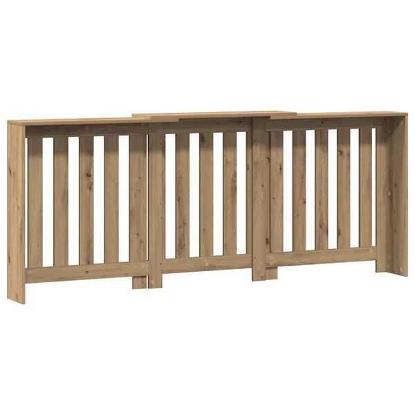 vidaXL Radiator Cover Artisian Oak 205x21.5x83.5 cm Engineered Wood