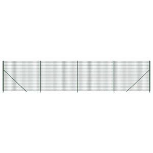 vidaXL Wire Mesh Fence with Flange Green 2,2x10 m