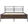 vidaXL Bed Frame without Mattress Brown Oak 120x200 cm