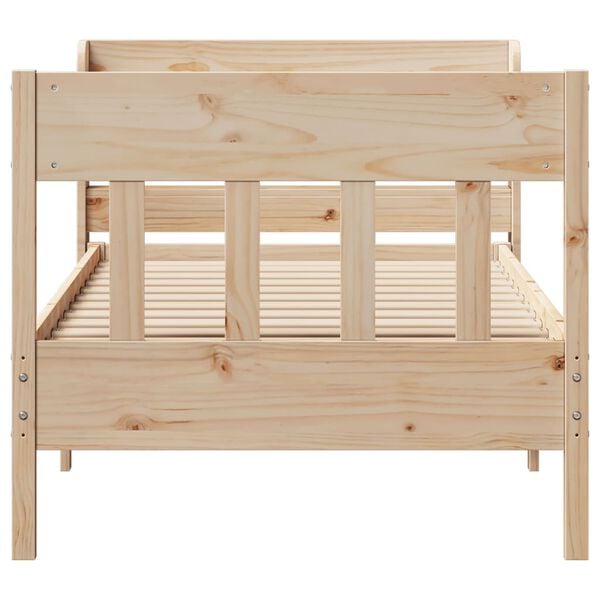 vidaXL Bed Frame without Mattress 100x200 cm Solid Wood Pine