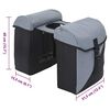 vidaXL Bicycle Bag Black and Grey 15.5 x 31.5 x 40 cm Polyester