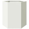 vidaXL Garden Planter 2 pcs White Hexagon 46x40x45 cm Steel
