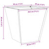 vidaXL Garden Planters Anthracite 2 pcs 30x30x30 cm Steel