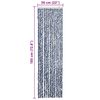 vidaXL Insect Curtain Blue, White and Silver 56x185 cm Chenille