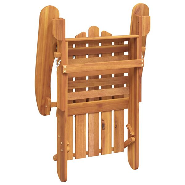 vidaXL Garden Adirondack Chair with Footrest Solid Acacia Wood