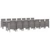 vidaXL Garden Dining Set with Cushions 15 pcs Light Grey PP