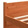 vidaXL Bed Frame with Headboard Wax brown 160 x 200 cm Solid pine wood
