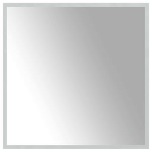 vidaXL LED Bathroom Mirror Transparent 60 x 60 cm Tempered Glass