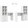 vidaXL Desk with Drawer 2 pcs White