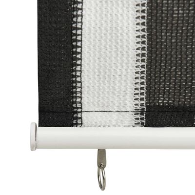 vidaXL Outdoor Roller Blind 60x140 cm Anthracite and White Stripe