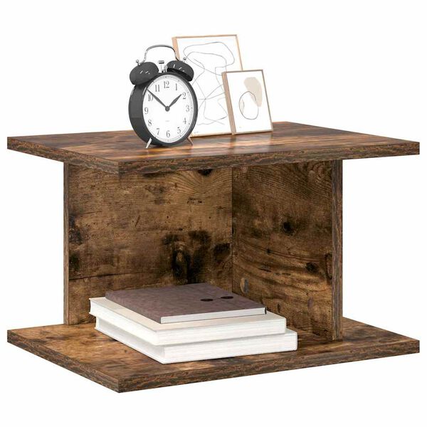 vidaXL Bedside Table Smoked Oak 40 x 30 x 25 cm Engineered Wood