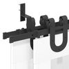 vidaXL Sliding Door Hardware Kit 183 cm Steel Black