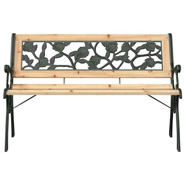 vidaXL Garden Bench with Cushion Brown 116 x 54 x 73 cm Wood