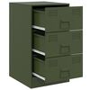vidaXL Bedside Cabinets 2 pcs Olive Green 34.5x39x62 cm Steel
