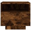 vidaXL Bedside Cabinets with LED Lights 2 pcs Smoked Oak 40x39x37 cm