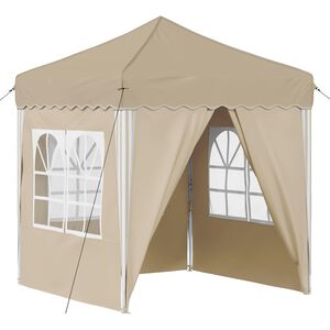 vidaXL Pop-up Party Tent 195 x 195 x 245 cm Cream Oxford Fabric