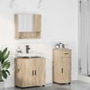 vidaXL Bathroom Furniture Set 3 pcs Sonoma Oak Engineered wood & Metal