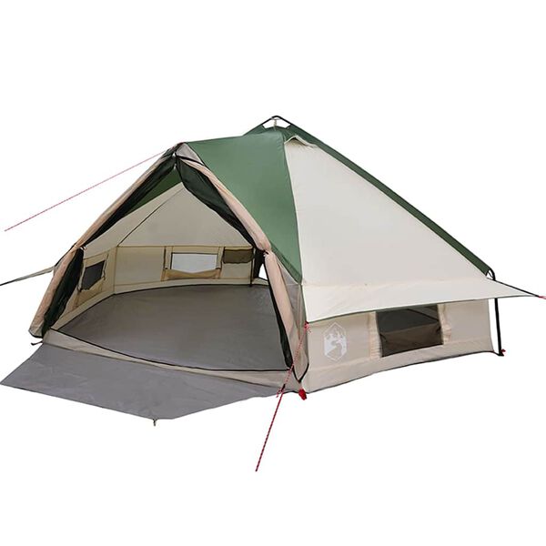 vidaXL Teepee Tent with Roof Green and White 490 x 410 x 210 cm