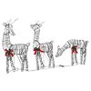 vidaXL Christmas Decoration Reindeer Family 90 LEDs Warm White Rattan