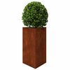 vidaXL Garden Planters 2 pcs Triangular 50x43x75 cm Weathering Steel