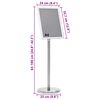 vidaXL Poster Stands 2 pcs Silver 32.5x 24 x 78 cm Aluminium alloy
