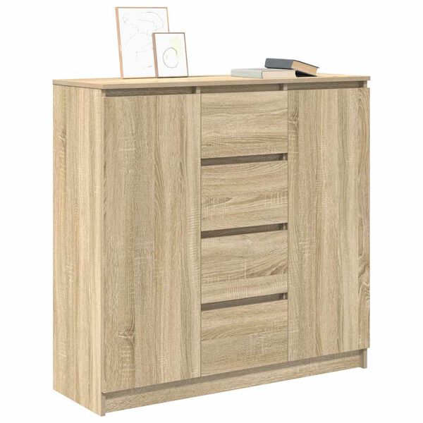 vidaXL Sideboard with Drawers Sonoma Oak 100.5x35x98.5 cm Engineered Wood