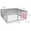 FLAMINGO Foldable Rabbit Hutch with 2 Doors Mel 116x112x45 cm
